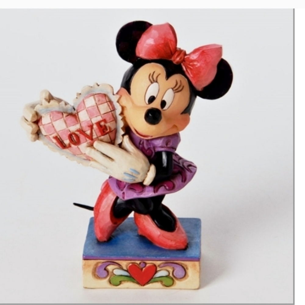 NibEnesco Jim Shore Disney Traditions Minnie Mouse With Heart " My Love" Figurin